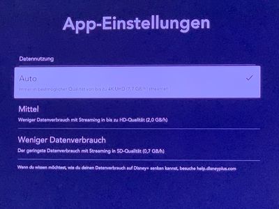 Einstellung in der AppleTV App