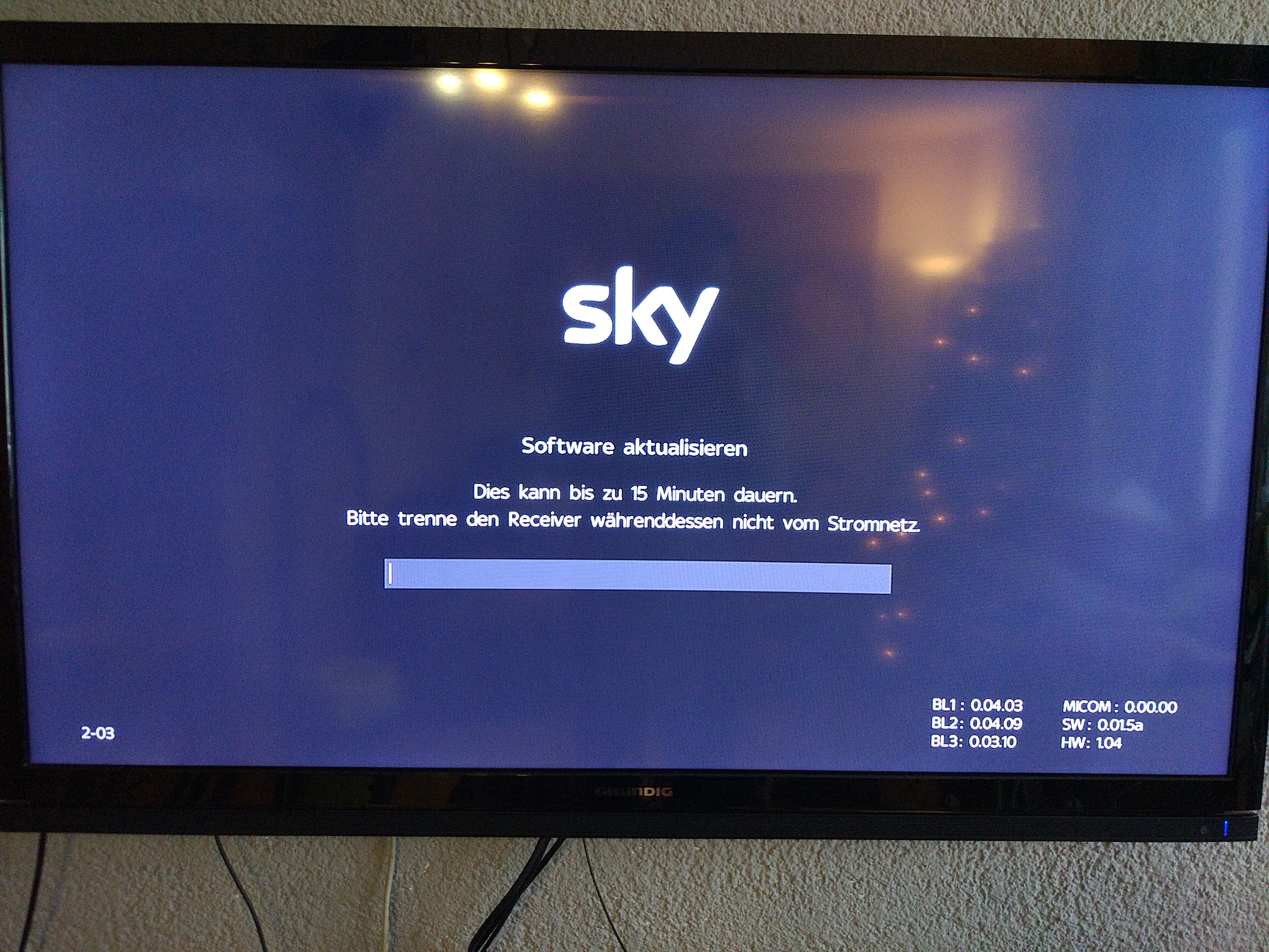 5 Tage alter Sky Q Receiver hängt beim Update - Sky Community