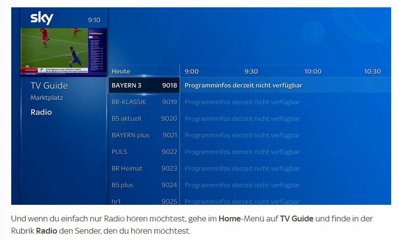 App hinzufügen Radio - Sky Community