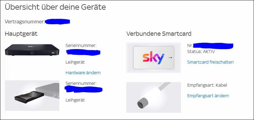 Smartcard für 2 Receiver nutzen - Sky Community