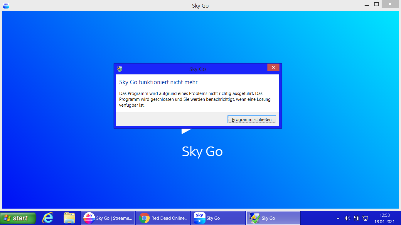 Beantwortet: Sky Go App stürzt nach Update ab / schließt sich i... - Sky  Community