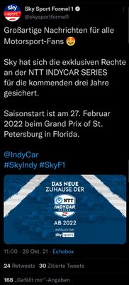 Sky Twitter Indycar