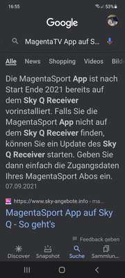 Magenta Sport App in Sky Q integrieren? – Seite 2 - Sky Community