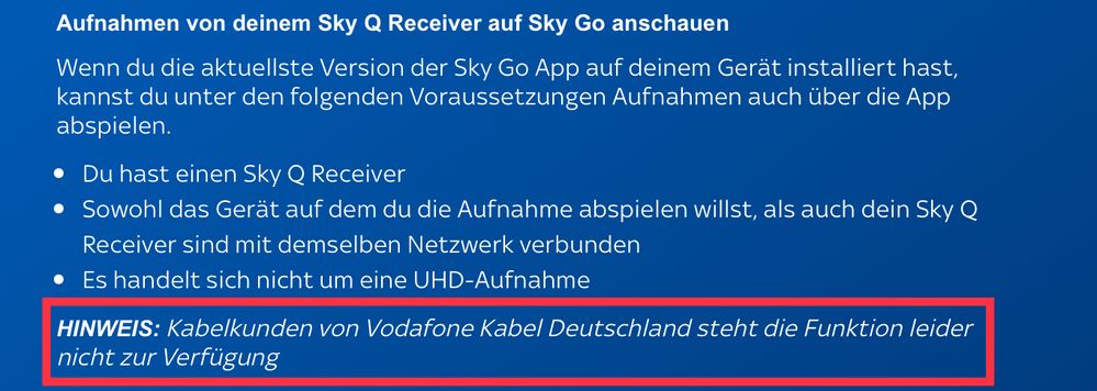 Sky Q Aufnahmen über Sky Go gucken – Seite 70 - Sky Community
