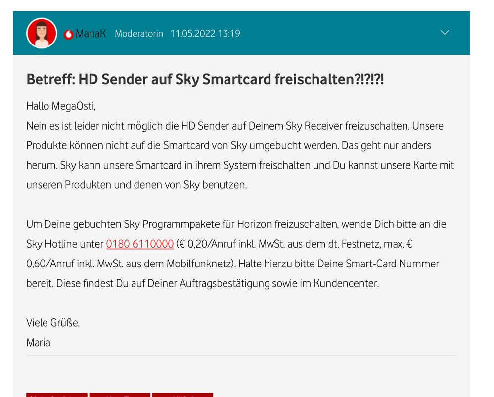 Private HD Sender bei Unitymedia Kabelanschluss / ... – Seite 2 - Sky  Community