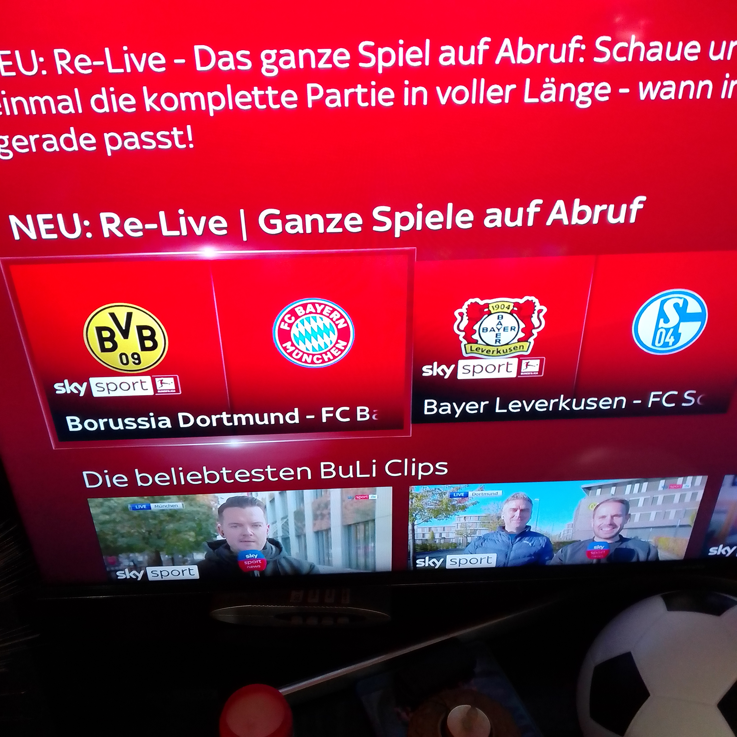Bundesliga Re-Live nicht in Sky Go?
